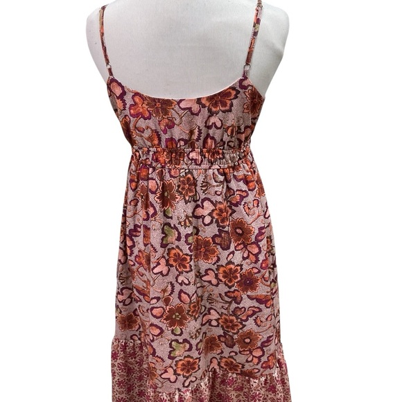 Forever 21 Women's M Medium Maxi Dress Boho Multi Print Empire Waist Romantic - Picture 5 of 8